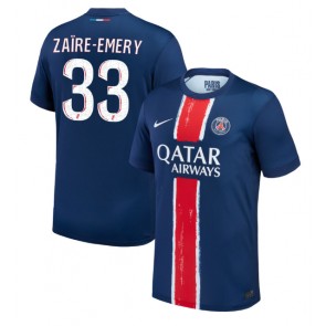 Billiga Paris Saint-Germain Warren Zaire-Emery #33 Hemmatröja 2024-25 Kortärmad